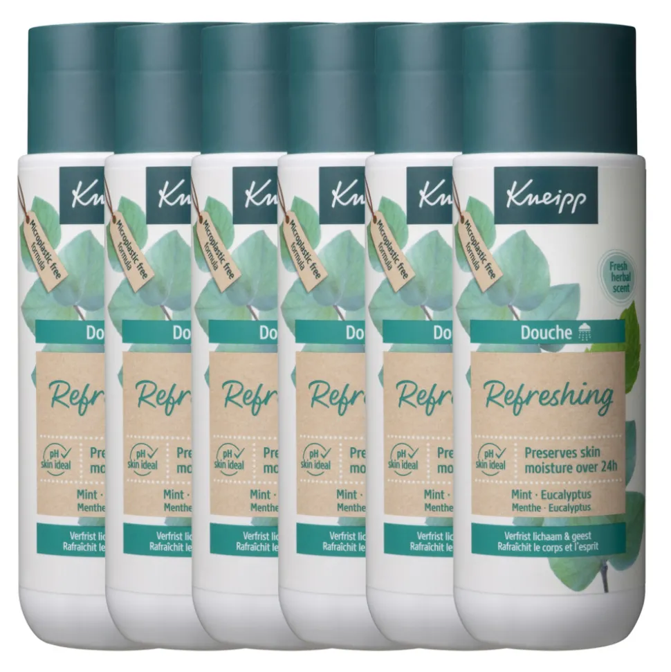 6x Kneipp Douche Refreshing Mint Eucalyptus 200 ml