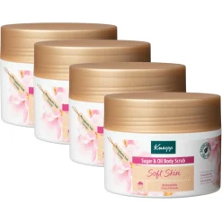 4x Kneipp Soft Skin Sugar Body Scrub Amandel 220 gr