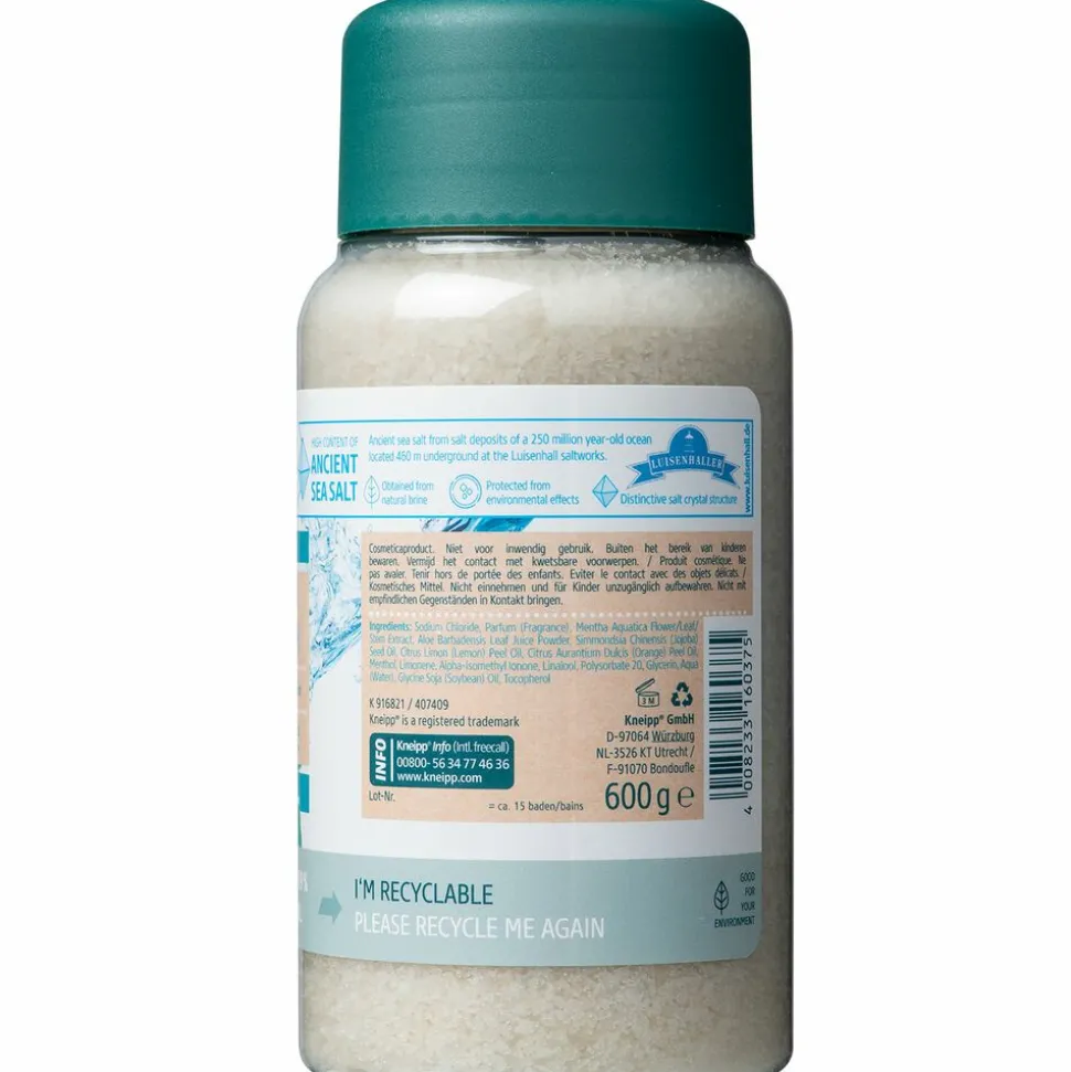 6x Kneipp Voetbadkristallen Cooling - Aloë Vera Watermunt 600 gr