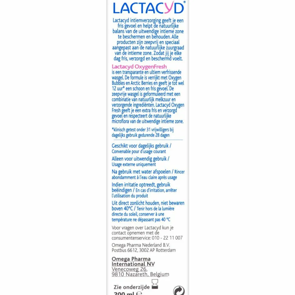 4x Lactacyd Oxygen Fresh 200 ml