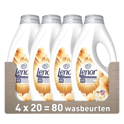 4x Lenor Vloeibaar Wasmiddel Amber & Orchidee 20 Wasbeurten 900 ml