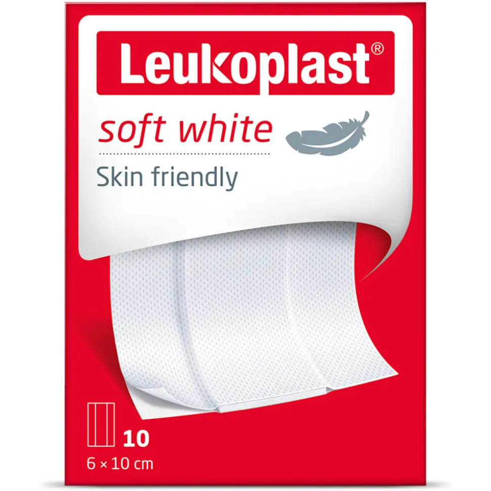 3x Leukoplast Wondpleisters Zacht 8 x 10 cm Soft White 10 stuks
