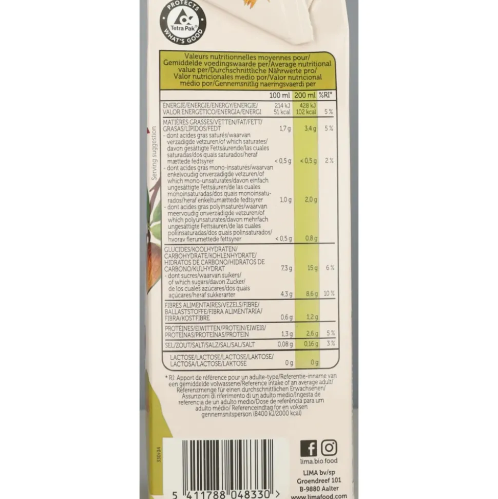 8x Lima Haverdrink Amandel 1 liter