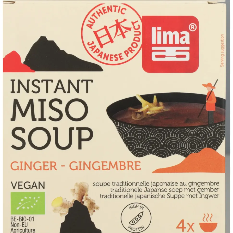 6x Lima Soep Instant Miso Soup Gember 60 gr