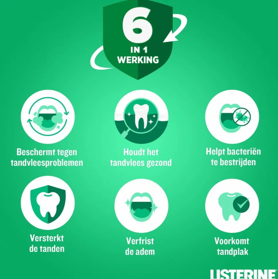 3x Listerine Mondwater Total Care Tandvleesbescherming 500 ml