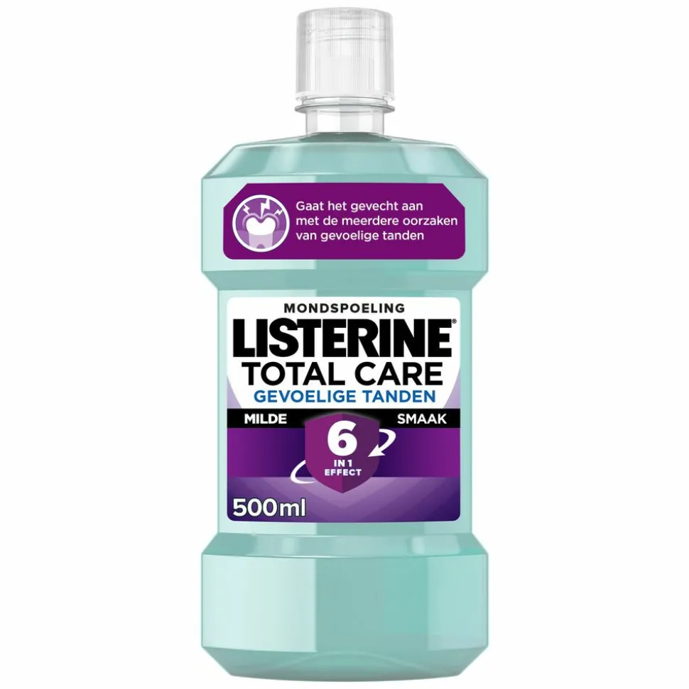 3x Listerine Mondwater Total Care Gevoelige Tanden 500 ml