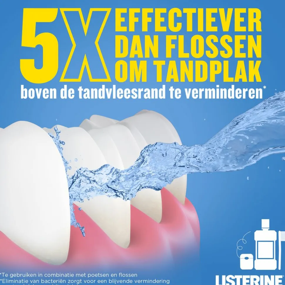 3x Listerine Total Care Bescherming Tegen Tandsteen 500 ml