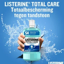 3x Listerine Total Care Bescherming Tegen Tandsteen 500 ml
