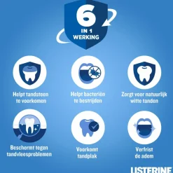 3x Listerine Total Care Bescherming Tegen Tandsteen 500 ml