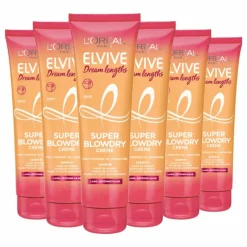 6x L'Oréal Elvive Dream Lengths Blowdry Cream 150 ml