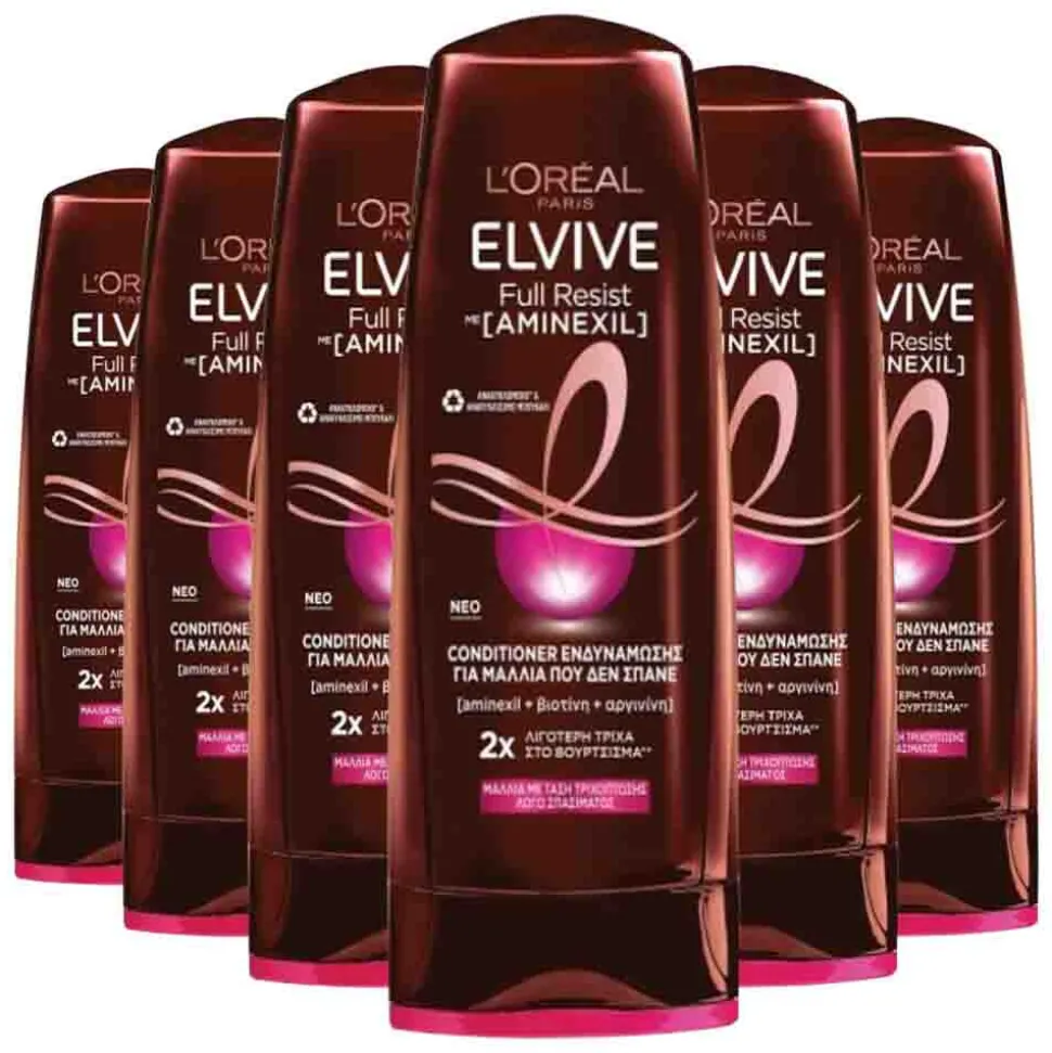 6x L'Oréal Elvive Full Resist Conditioner 300 ml