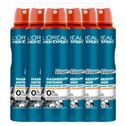 6x L'Oréal Men Expert Deodorant Spray Magnesium 150 ml