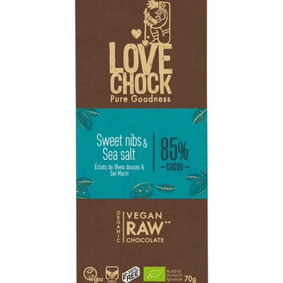 6x Lovechock Sweet Nibs & Sea Salt Bio 70 gr