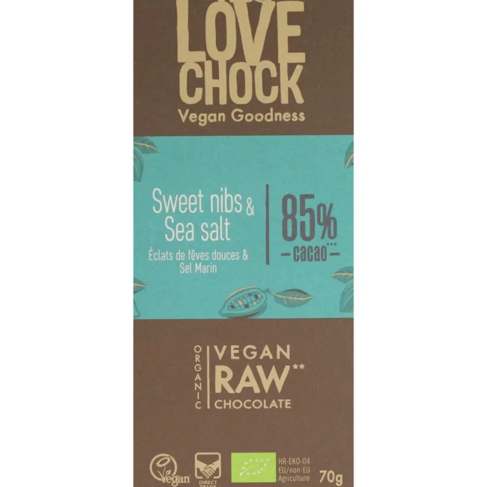 6x Lovechock Sweet Nibs & Sea Salt Bio 70 gr