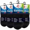 4x Lucovitaal Bamboe Enkelsok Zwart Maat 39-42 1 paar