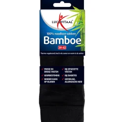 4x Lucovitaal Bamboe Sok Lang Zwart Maat 39-42 1 paar
