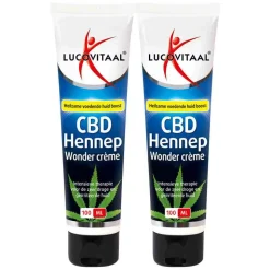 2x Lucovitaal Creme Huidwonder Hennep CBD 100 ml