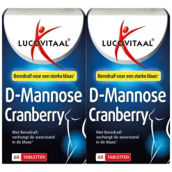 2x Lucovitaal D-Mannose Cranberry Blaasfunctie 60 tabletten
