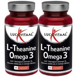 2x Lucovitaal L-theanine Omega 3 90 capsules