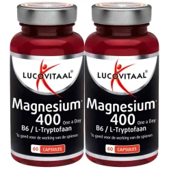 2x Lucovitaal Magnesium 400 L-Tryptofaan 60 capsules