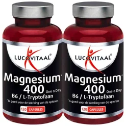 2x Lucovitaal Magnesium 400 met l-tryptofaan 120 capsules