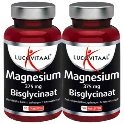 2x Lucovitaal Magnesium 375mg Bisglycinaat 90 tabletten