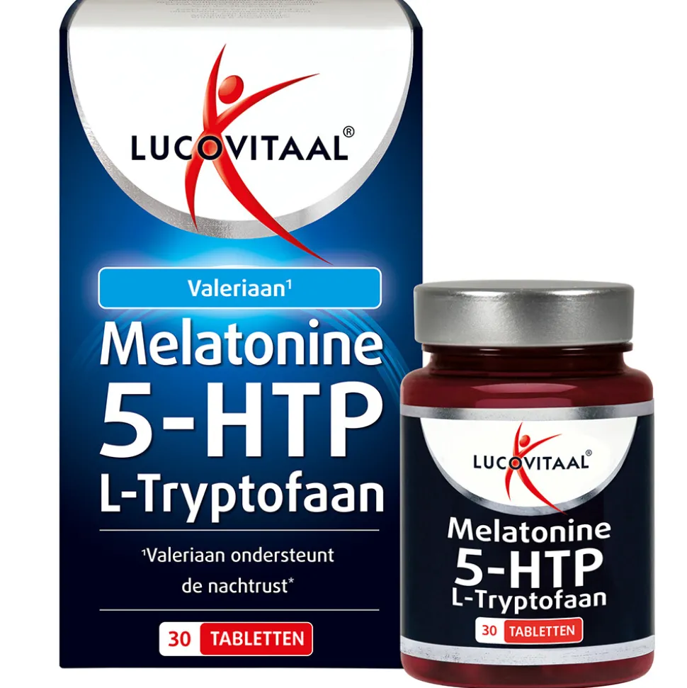 2x Lucovitaal Melatonine 5-HTP L-Tryptofaan 30 tabletten