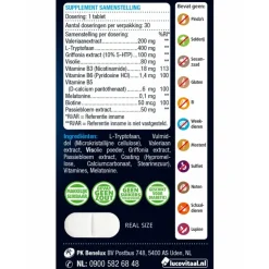 2x Lucovitaal Melatonine 5-HTP L-Tryptofaan 30 tabletten