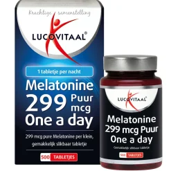 2x Lucovitaal Melatonine Puur 0.299mg 500 tabletten
