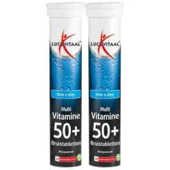 2x Lucovitaal Multi 50+ Bruistabletten Mangosmaak 20 bruistabletten