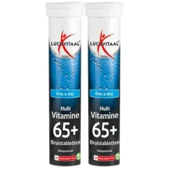 2x Lucovitaal Multi 65+ Bruistabletten Mangosmaak 20 bruistabletten