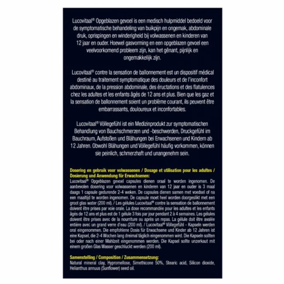 2x Lucovitaal Opgeblazen Gevoel 30 capsules