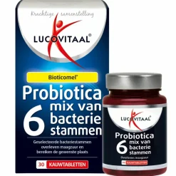 2x Lucovitaal Probiotica Mix van 6 Bacteriënstammen 30 kauwtabletten