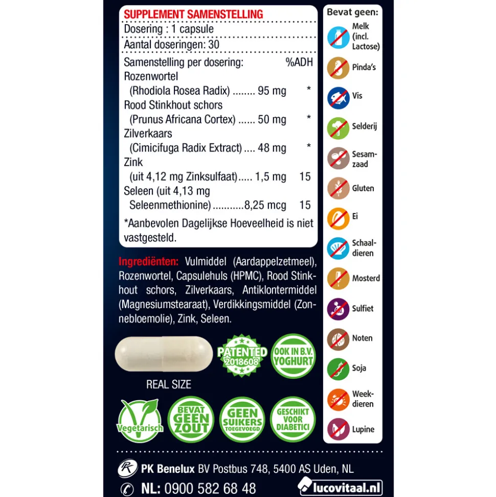 3x Lucovitaal Prostavital Prostaat Potentie en Urinewegen 30 capsules