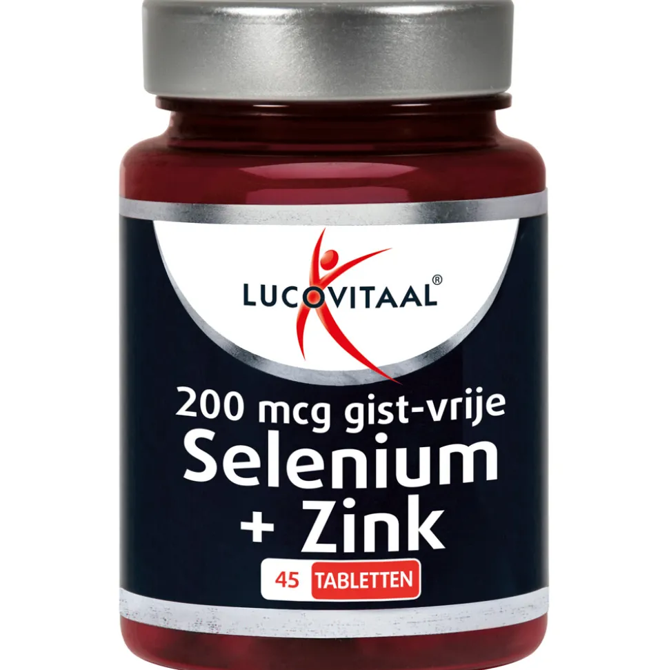 2x Lucovitaal Selenium & Zink 200 mcg Gistvrij 45 tabletten
