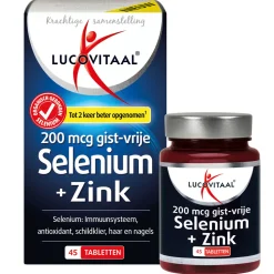 2x Lucovitaal Selenium & Zink 200 mcg Gistvrij 45 tabletten