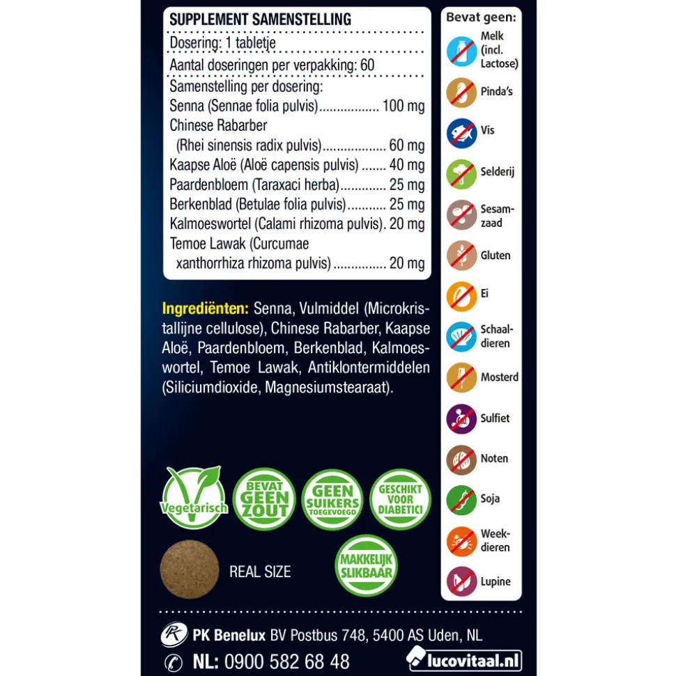 2x Lucovitaal Stoelgang met Senna 60 tabletten