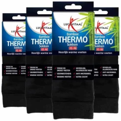 4x Lucovitaal Thermosokken Bamboe 35-38 1 paar