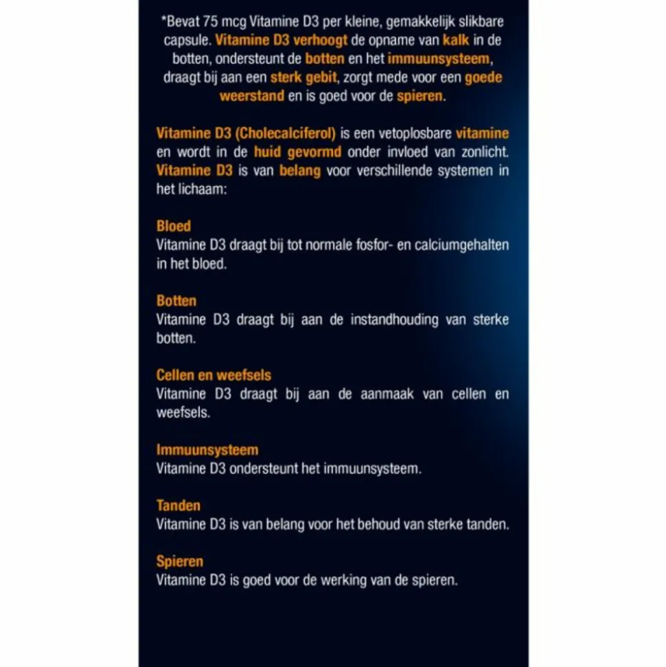 2x Lucovitaal Vitamine D3 D3 75mcg (3000IE) Forte 365 capsules