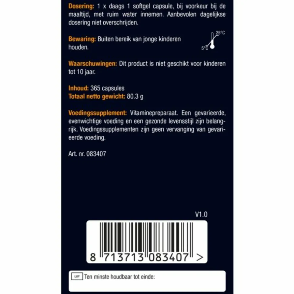 2x Lucovitaal Vitamine D3 D3 75mcg (3000IE) Forte 365 capsules