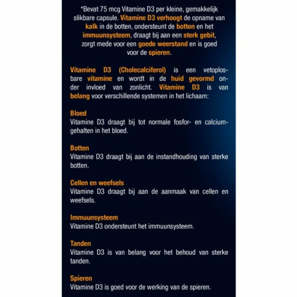 2x Lucovitaal Vitamine D3 75mcg (3000IE) Forte 120 capsules