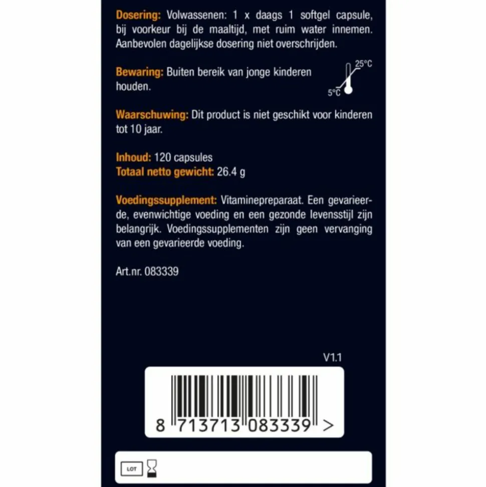 2x Lucovitaal Vitamine D3 75mcg (3000IE) Forte 120 capsules