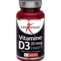 2x Lucovitaal Vitamine D3 25mcg 365 capsules