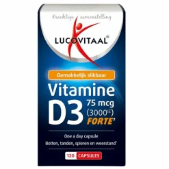 3x Lucovitaal Vitamine D3 75mcg (3000IE) Forte 120 capsules