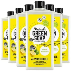 6x Marcel's Green Soap Afwasmiddel Lemon & Bergamot 500 ml