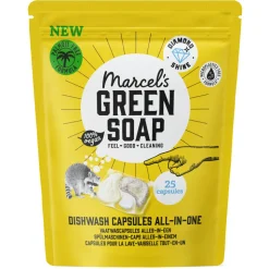 5x Marcel's Green Soap Vaatwascapsules Eco All-In-One 25 stuks