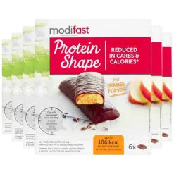 6x Modifast Protein Shape Reep Pure Chocolade & Sinaasappel 6 x 31 gr