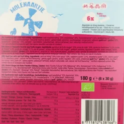 3x Molenaartje Fruit Rode Vruchten Eko 180 gr