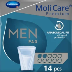 4x Molicare Premium Men Pad 2 Druppels 330 ml Absorptie 14 stuks