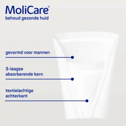 4x Molicare Premium Men Pad 2 Druppels 330 ml Absorptie 14 stuks